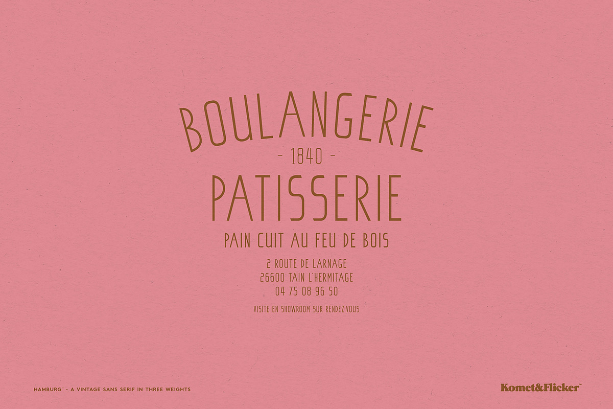 Hamburg - A Vintage Style Font, a Sans Serif Font by Komet & Flicker (Photo 11 of 13)