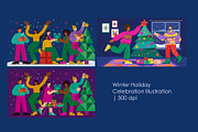 Winter Holiday, a Seasonal Illustration by StockVerse Creative (Thumbnail 1 of 4)
