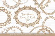 Champagne Round Lace Frames, an Illustration by Amanda Ilkov (Thumbnail 1 of 5)