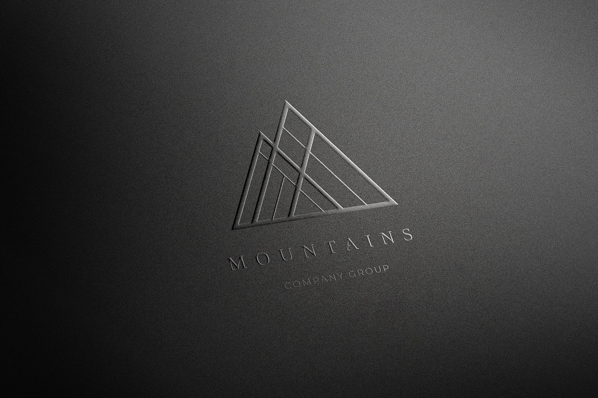 Mountains. Linear geometric logo, a Branding & Logo Template by le-genda (Photo 7 of 14)