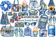 1990 Denim Summer Clipart, an Illustration by Rose Art (Thumbnail 1 of 7)