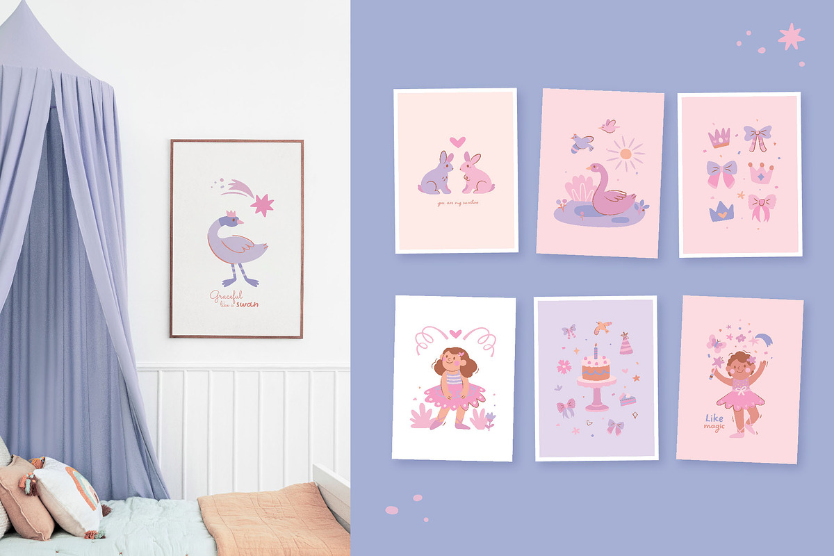 Flower Ballerinas, a Person Illustration by Lucia Baertl (Photo 9 of 16)