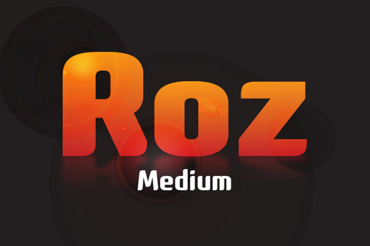Roz Medium, a Sans Serif Font by Gaslight
