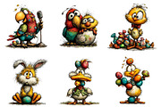 Funny easter bird clipart, an Illustration by CreationArt (Thumbnail 7 of 7)