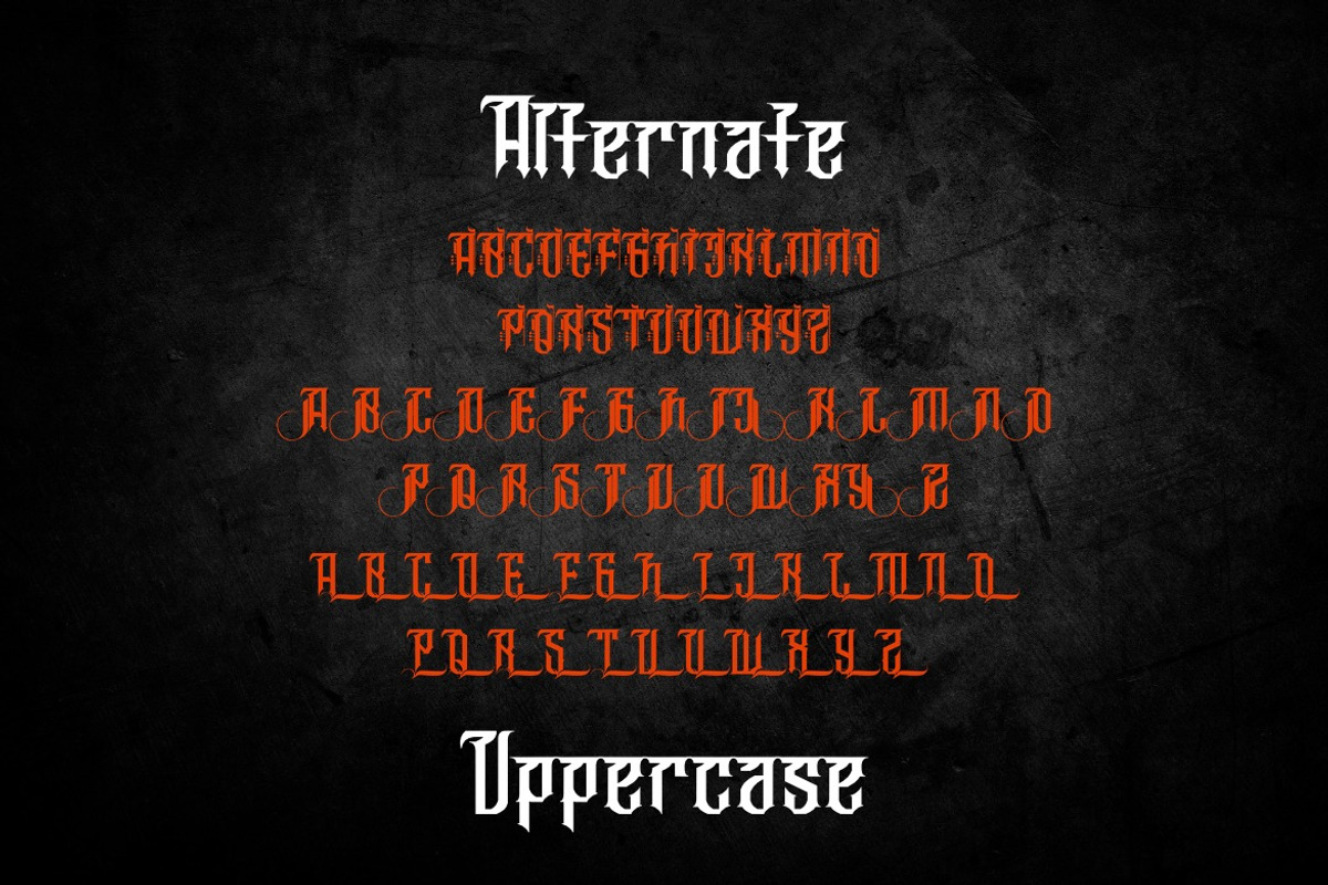Withceyrs - Gothic Blackletter Font, a Blackletter Font by Dhabee (Photo 9 of 15)