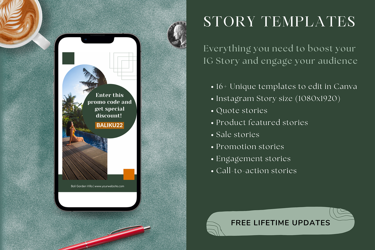 Villa Airbnb Kit Canva Bundle, a Marketing Template by Kindelight (Photo 4 of 7)