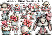 Whimsical Spring Gingham Clipart, an Illustration by Daily.Designs (Thumbnail 1 of 7)