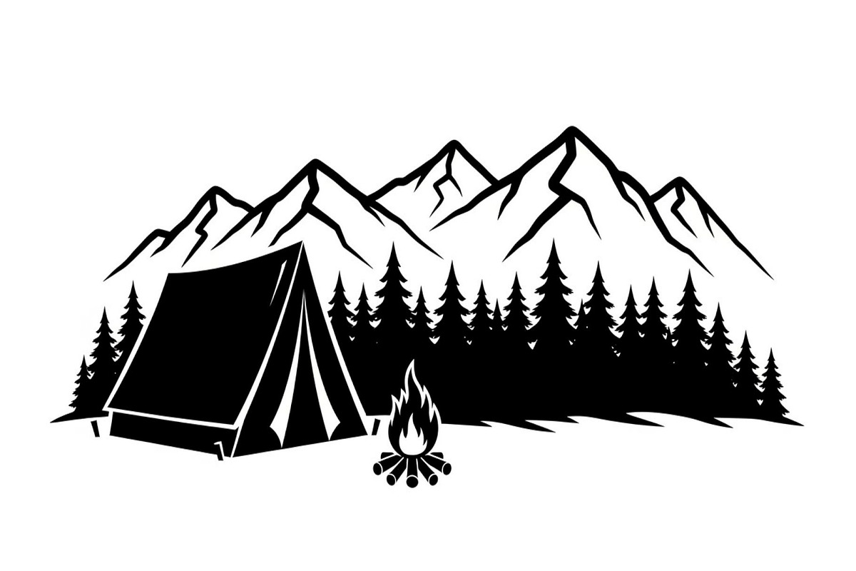 50 Camping Mountain Vector Bundle, an Illustration by jahid234 (Photo 12 of 51)