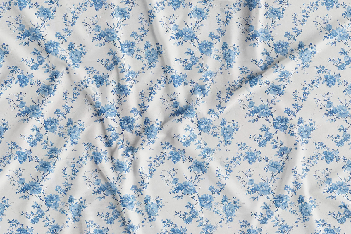 Floral Toile Print Design Patterns, a Pattern Graphic by Olya Creative (Photo 14 of 29)