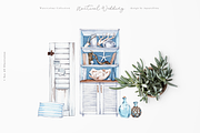 Nautical Beach Wedding Illustrations, a Decorative Illustration by Aquarellina (Thumbnail 23 of 34)