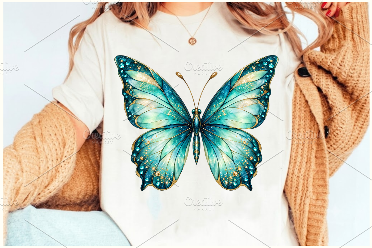 Glitter Butterfly Clipart PNG Bundle, an Animal Illustration by Ink Gallery (Photo 10 of 13)