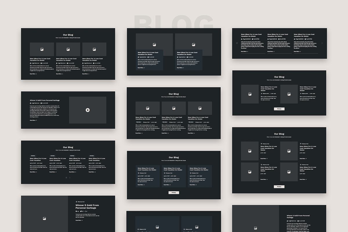 Tenebris Wireframe Kit, a Wireframe Template by Milos Knezevic (Photo 8 of 17)