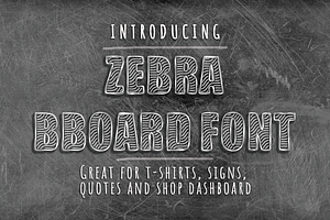 Zebra BBoard - Decorative Font, a Font by DimShop