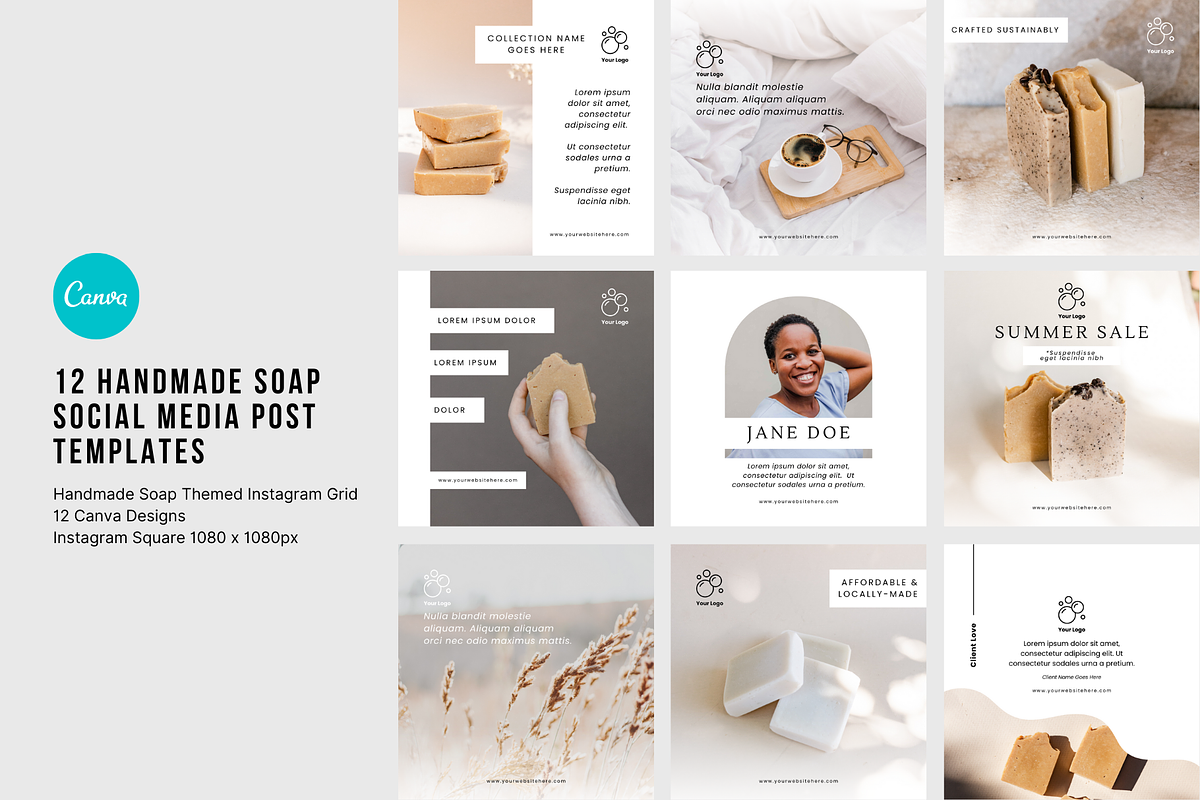 Handmade Soap Social Media, a Social Media Template by Sincerely Media (Photo 1 of 9)