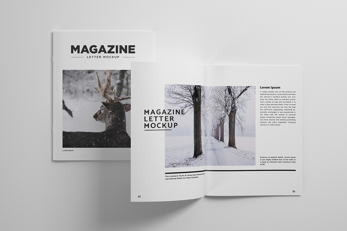 Us Letter Magazine Mockup, a Print Template by AlkStudio (Photo 9 of 14)