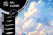 Procreate Heavenly Clouds, a Brush Add-On by Cozy Brushery (Thumbnail 1 of 6)