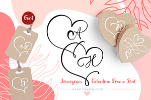 Monogram Heart Flourish Font