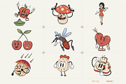Retro cartoon characters, an Animal Illustration by Aure Design (Thumbnail 3 of 12)