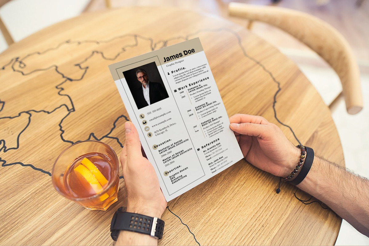 Brown Grey Minimalist Simple Resume, a Resume Template by Bizz_District_Studio (Photo 2 of 2)