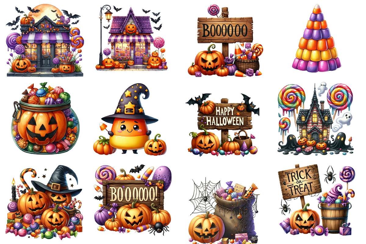 Halloween Candy Clipart, an Illustration by Designworld (Photo 4 of 6)