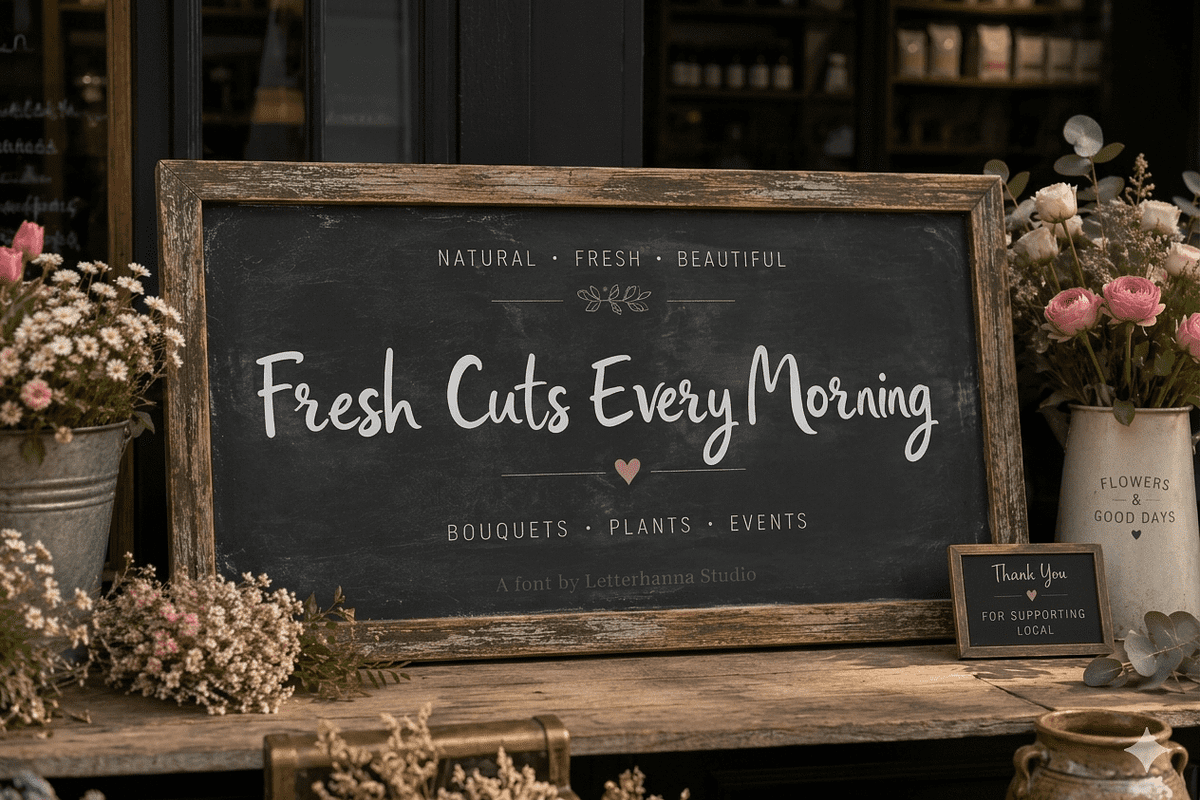 Swiftbloom Casual Handwritten, a Handwritten Font by Letterhanna Studio (Photo 5 of 9)