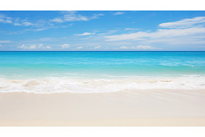 beach blue and white backgrounds ai, a Background Photo by pikepicture