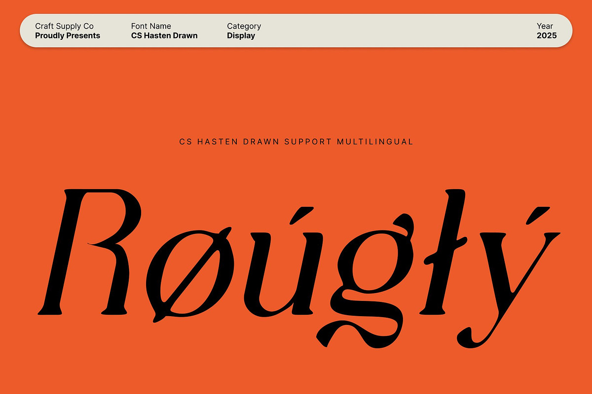 CS Hasten Drawn, a Serif Font by Craft Supply Co. (Photo 5 of 8)