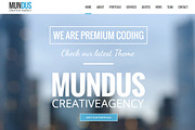 Mundus - Business One Page Wordpress, a WordPress Template by PremiumCoding (Thumbnail 1 of 4)