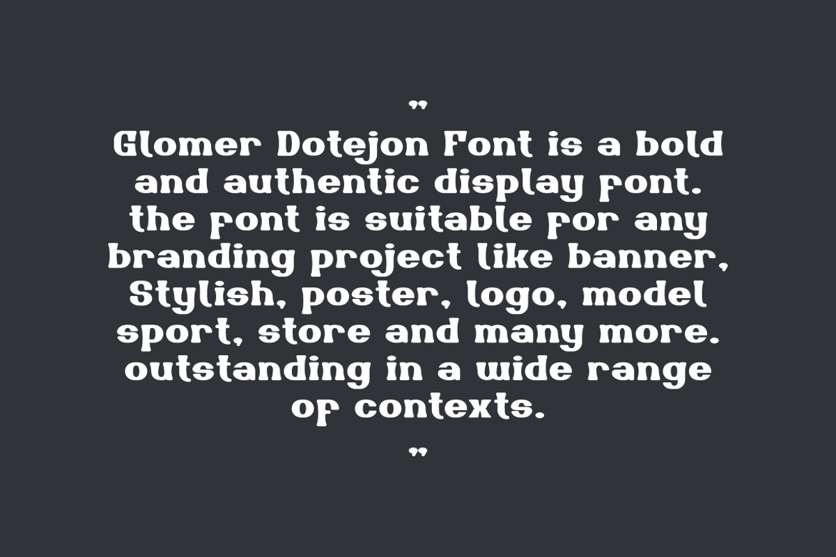 Glomer Dotejon - College Font, a Serif Font by QR Design Studio (Photo 6 of 9)