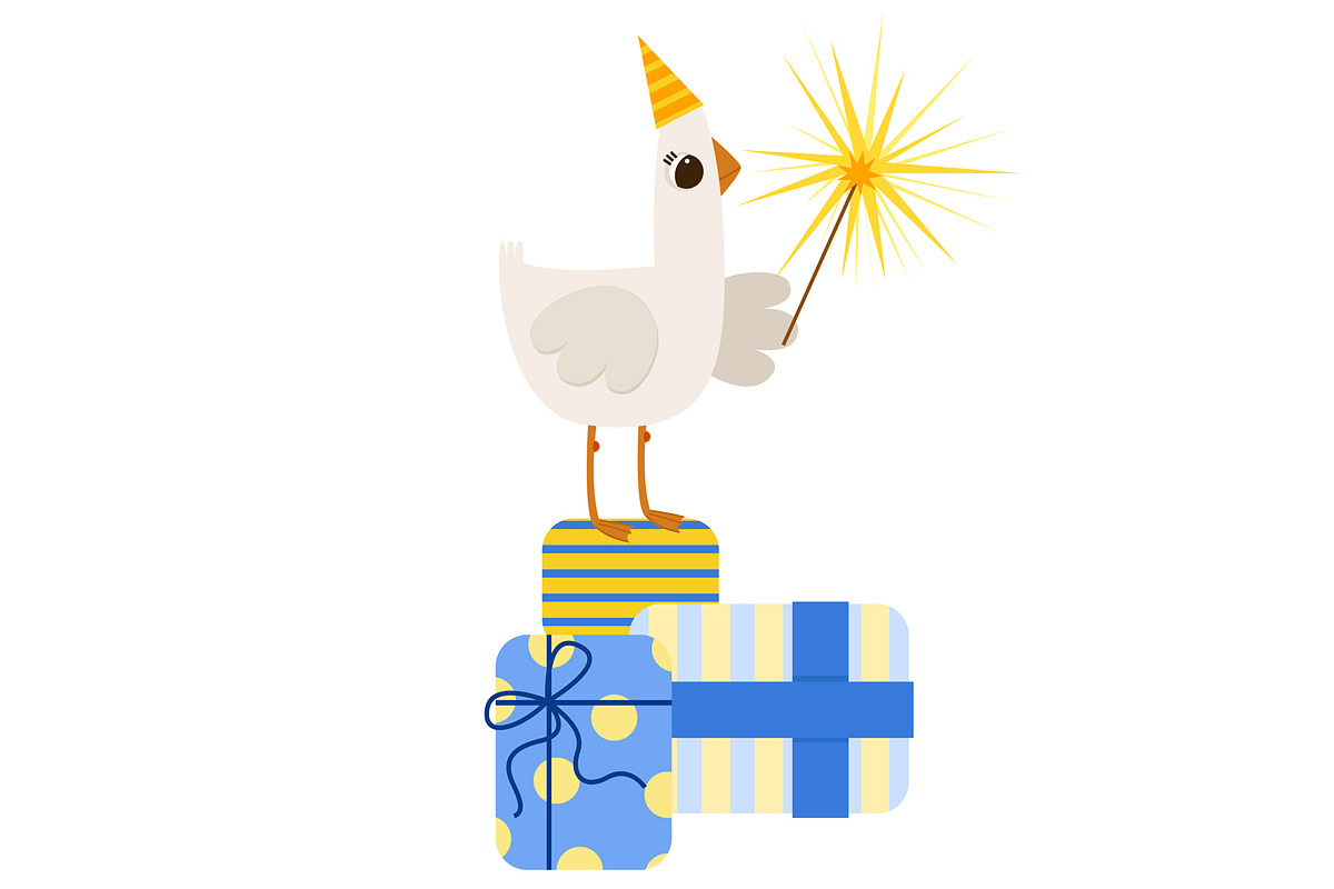 Party Animal Geese: Fun Celebration, an Animal Illustration by the_myro (Photo 4 of 5)