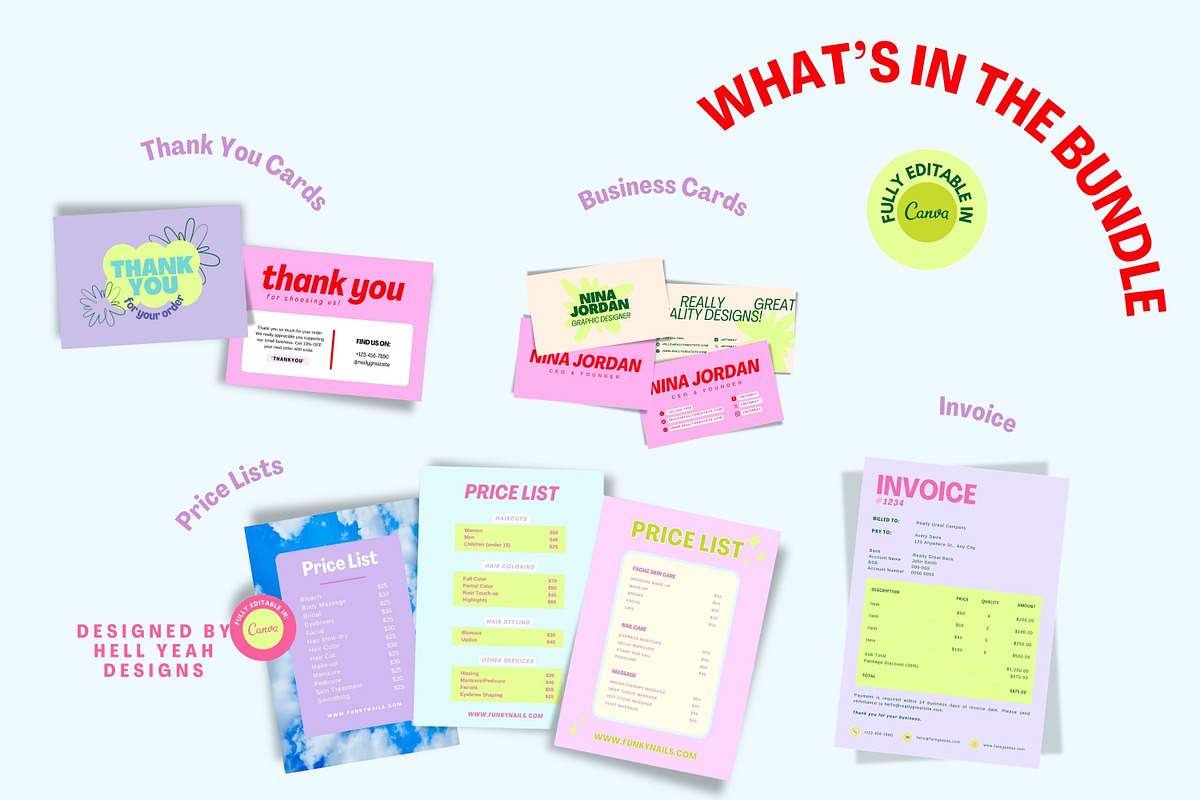 BOLD! Stationery Template Bundle, a Stationery Template by Hell Yeah Designs (Photo 6 of 8)
