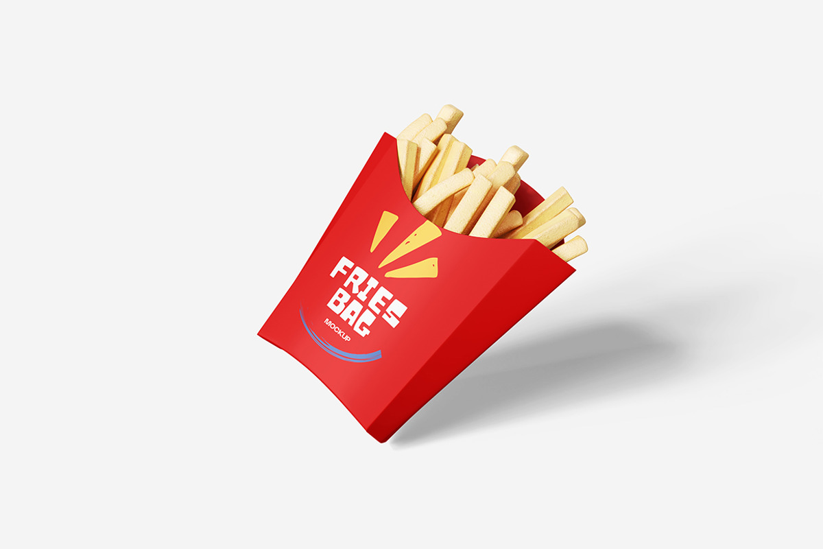 French Fries Bag Mockup, a Product Mockup by MrLetters (Photo 4 of 5)