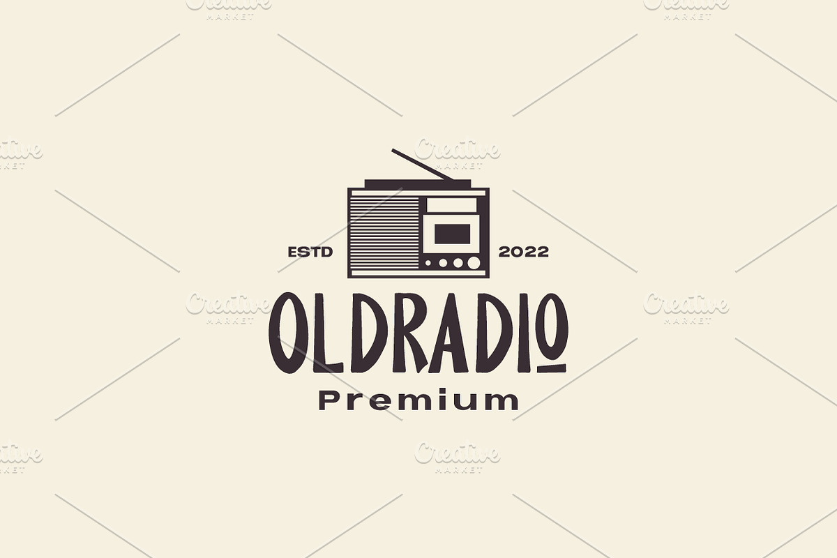 old radio hipster logo design vector, a Branding & Logo Template by devastd