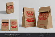 Takeaway Paper Bag Packaging Mockup, a Packaging Mockup by VanillineGraph (Thumbnail 1 of 4)