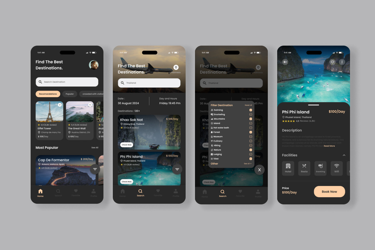 Flying - Travel Mobile App, an App Template by trabaskriya (Photo 4 of 5)