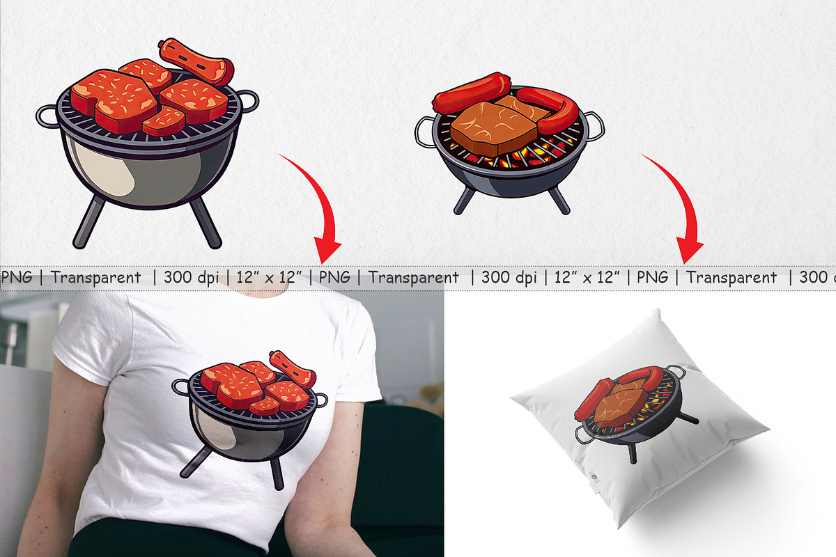 BBQ Grill Clipart, a Graphic by Artnoy (Photo 3 of 5)