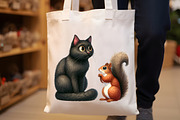 Funny Autumn Black Cat Clipart, an Illustration by Rose Art (Thumbnail 6 of 7)