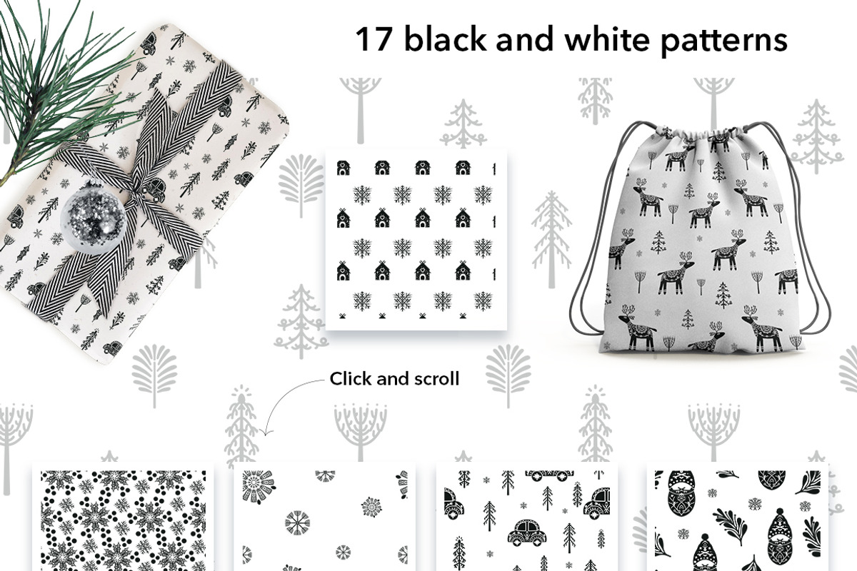Scandi Christmas. Modern cozy winter, a Pattern Graphic by KomannaArt (Photo 6 of 8)