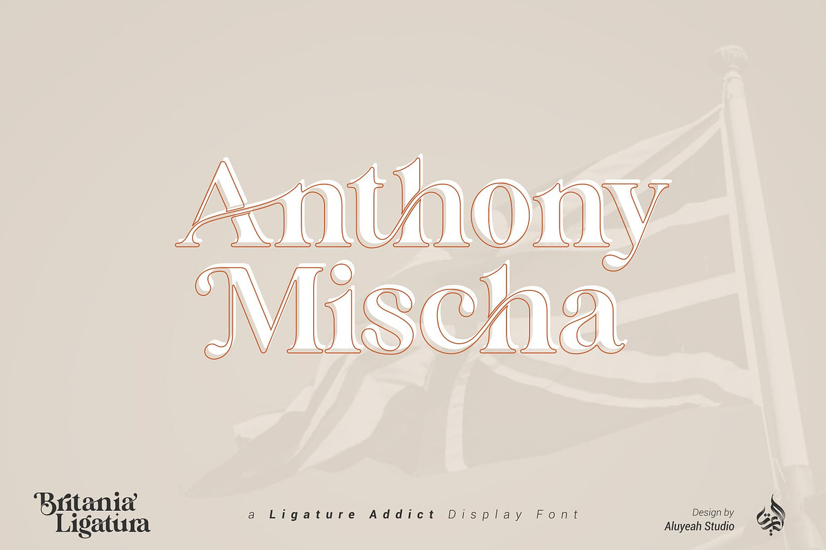 Britania Ligatura, a Font by Aluyeah Studio (Photo 8 of 16)