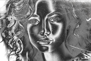 Metallic Engraved Photo Effect, a Brushes & More by studiogstock
