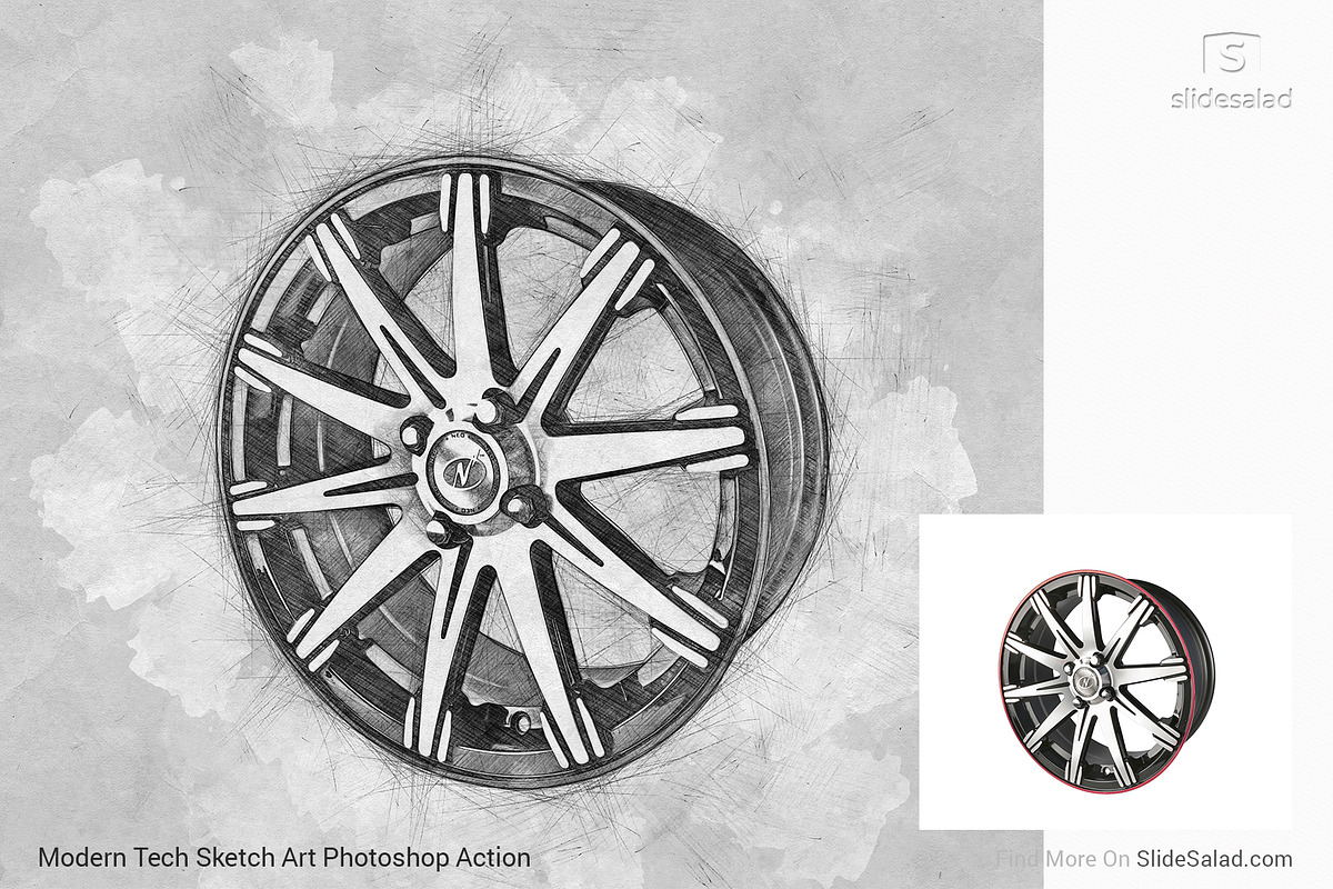 Tech Sketch Art Photoshop Action, an Action Add-On by SlideSalad (Photo 28 of 49)