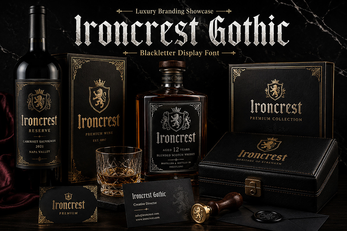 Ironcrest Gothic – Blackletter Font, a Blackletter Font by Wow Magic (Photo 2 of 2)