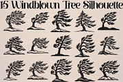 Windblown Tree Silhouette, an Object Graphic by Gfx_Store (Thumbnail 1 of 16)