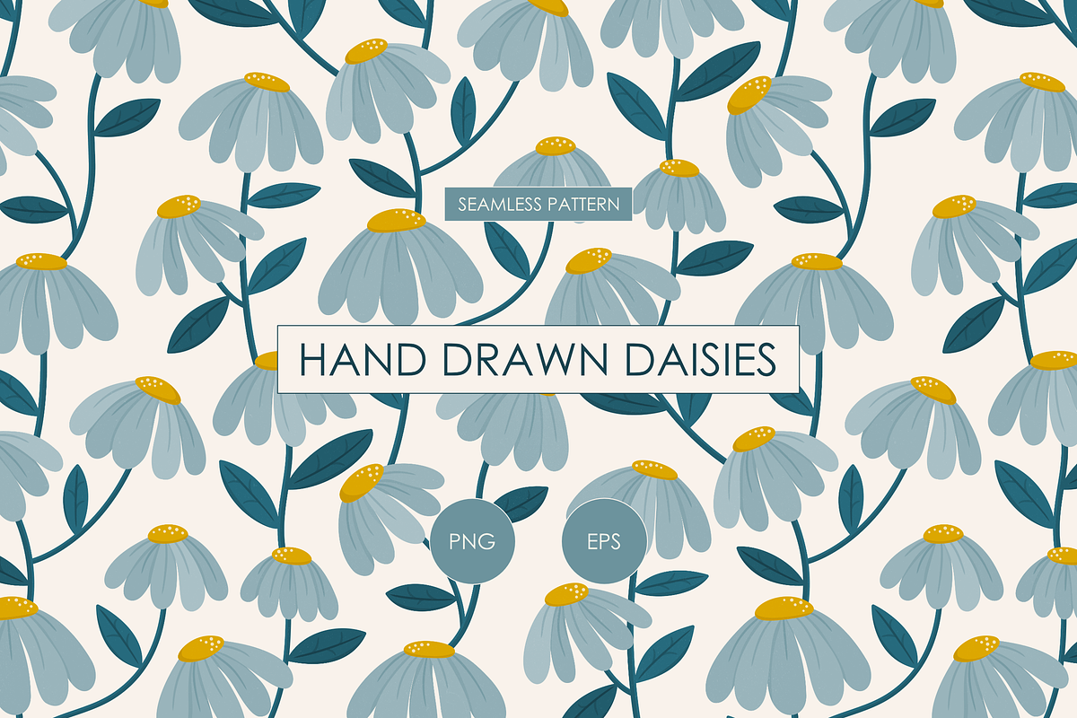 Climbing Daisies Seamless Pattern, a Pattern Graphic by HonestiesPrintS (Photo 1 of 3)