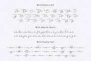 With Hearty - Heart Script Font, a Script Font by Typebae (Thumbnail 8 of 9)