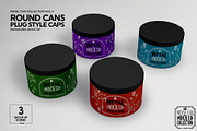 Round Cans Plug Metal Cap Mockup, a Cups & Container Mockup by INCDesign (Thumbnail 10 of 11)