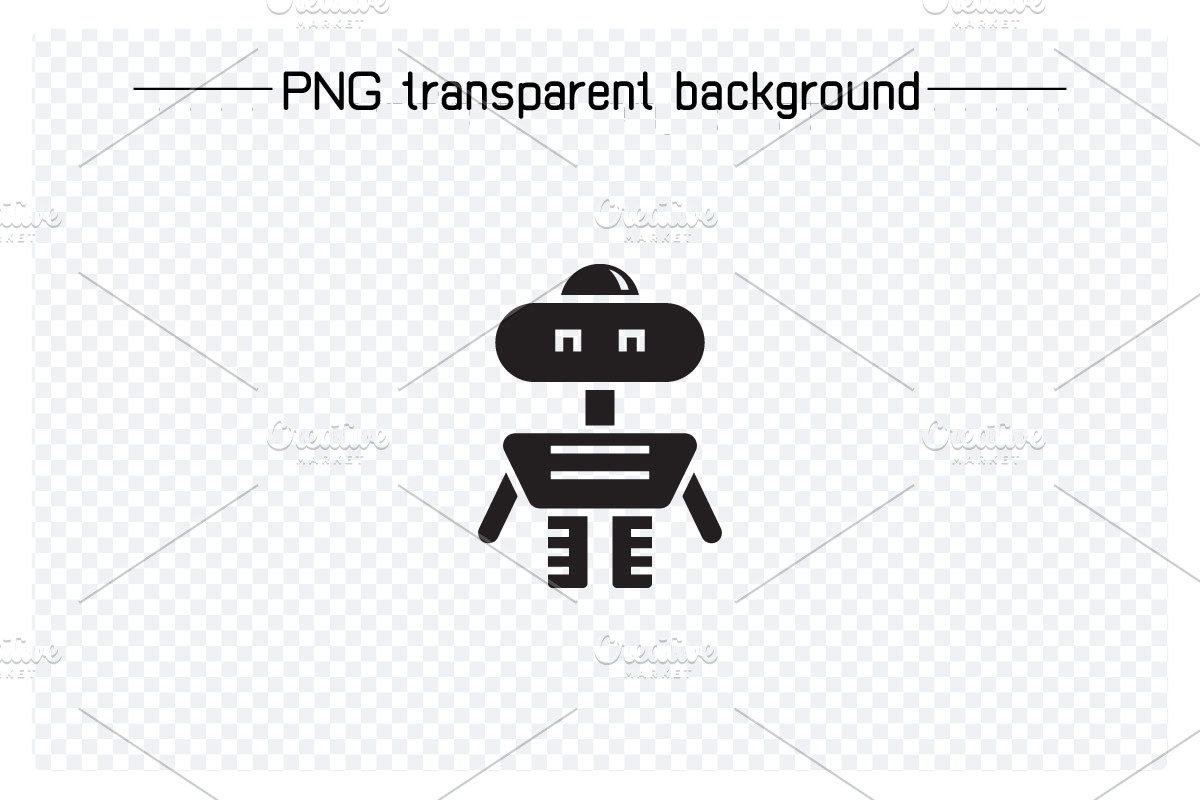 Humanoid and Droid Robot Glyph Icons, an Icon by Designfour (Photo 4 of 7)