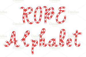 Alphabet of rope, a Script Font by IllustrationArtShop