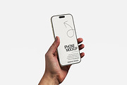 iPhone App Display Mockup in Hand, an iPhone Mockup by Ataku Design (Thumbnail 3 of 6)