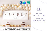 Party Banner Mockup Wall Tapestry, a Merchandise Mockup by Mie Mockup Studio (Thumbnail 1 of 8)